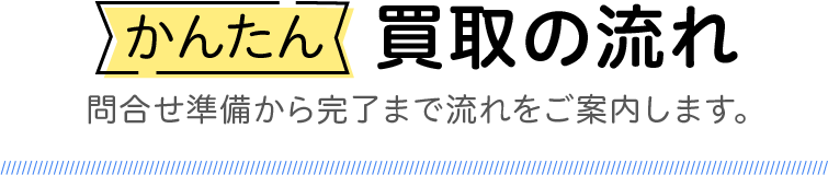 かんたん買取の流れ